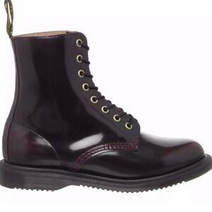 Dr. Martens Elsham Arcadia Cherry Red Patent Leather Boots, Size 8